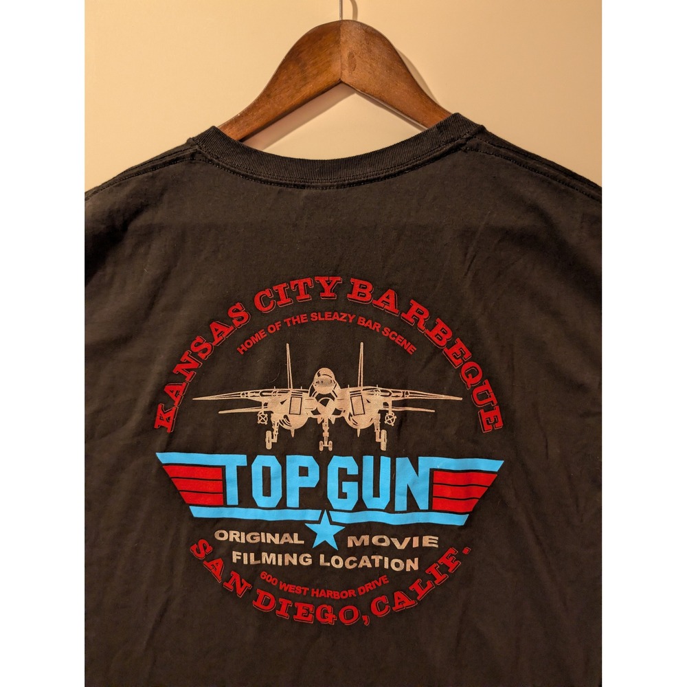 Hanes Top Gun T-Shirt Mens XL Black Excellent Filming Location San Diego